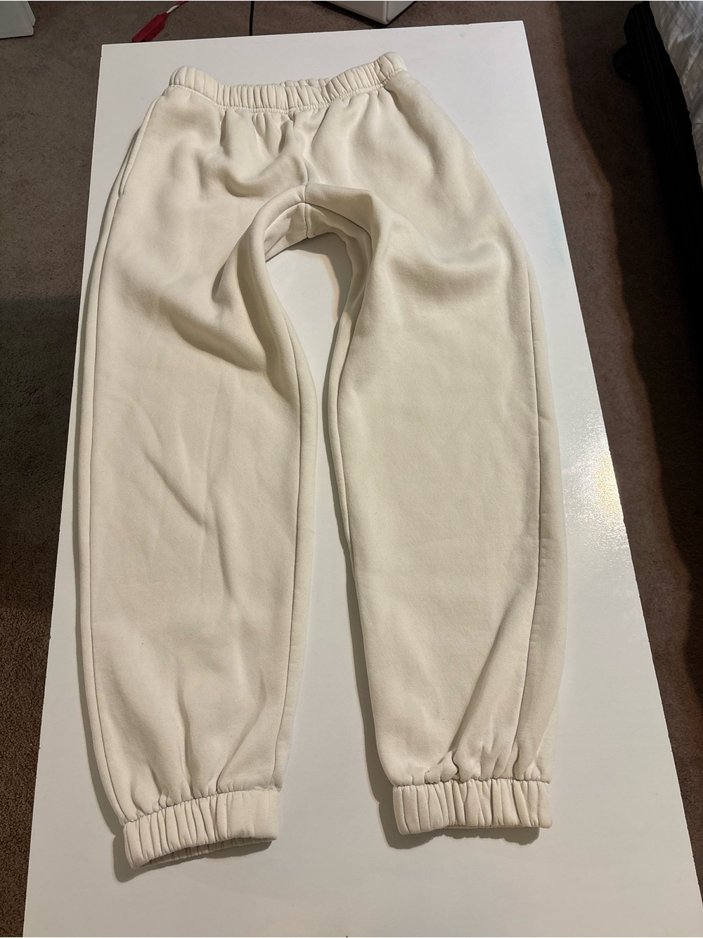 Cream Edikted sweat pants